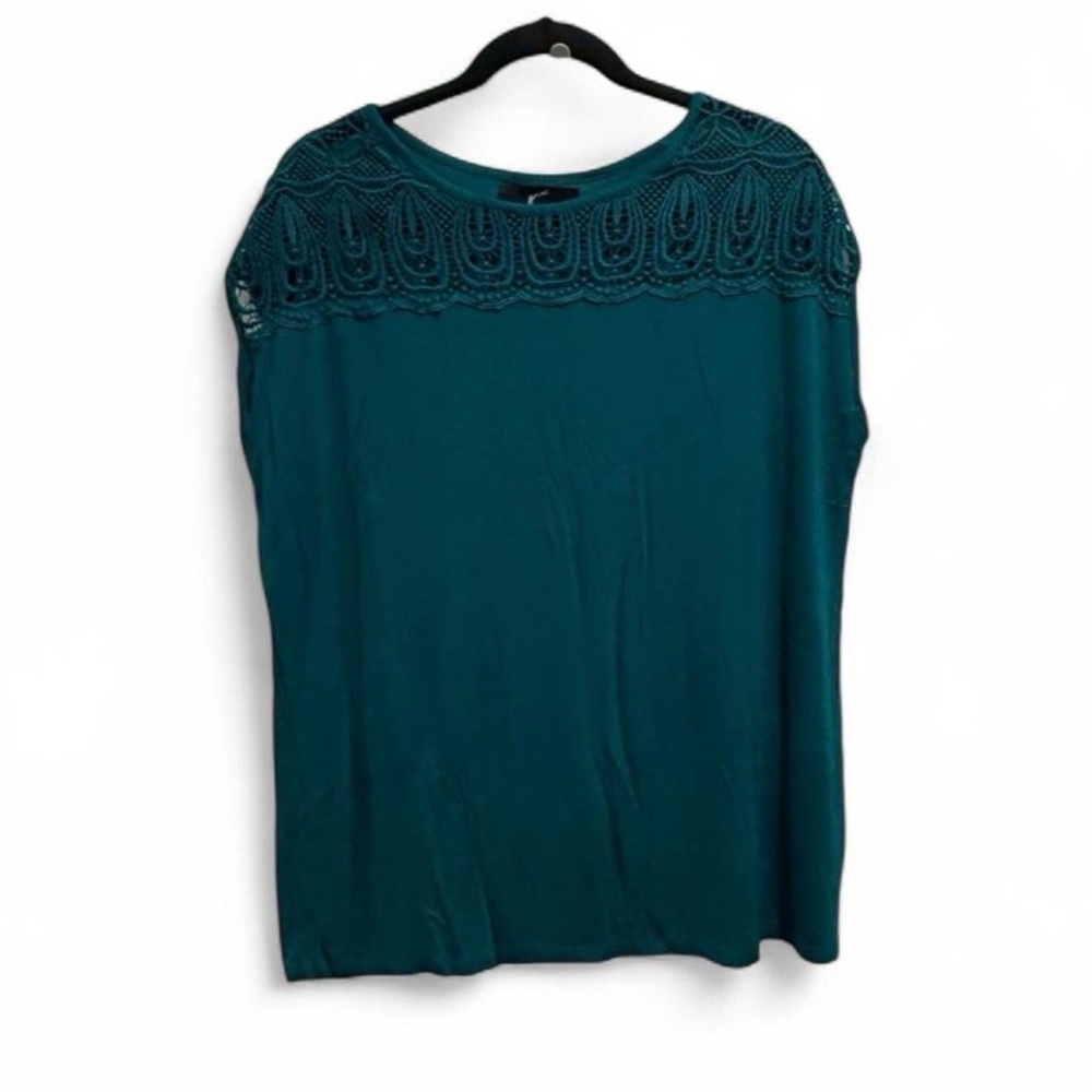GNW Teal Lace Detail Blouse